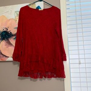 Cute red nuggles top❤️